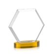 Barnett Award on Alberton Base - Amber | https://www.bestnamebadges.com