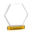 Barnett Award on Alberton Base - Amber | https://www.bestnamebadges.com