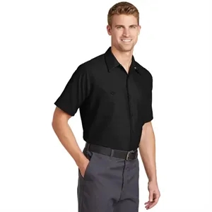 Red Kap Short Sleeve Industrial Work Shirt. | https://www.bestnamebadges.com