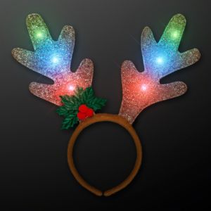 Golden Antlers Blinky Christmas Headband