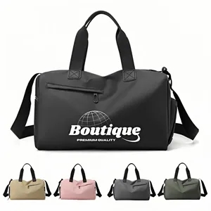 Water Resistant Travel Duffel Bag With Shoe Compartment | https://www.bestnamebadges.com