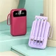 Portable 20000mAh Power Bank With Flashlight And Cables | https://www.bestnamebadges.com
