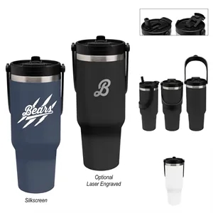 40 Oz. Peak Intrepid Recycled Stainless Steel Tumbler | https://www.bestnamebadges.com