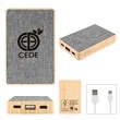 5000 mAh Bamboo & Recycled Fabric Power Bank | https://www.bestnamebadges.com