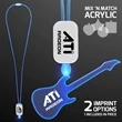 LED Neon Lanyards with Acrylic Guitar Pendant | https://www.bestnamebadges.com