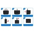 Foldable Tote Bag with Front Pocket and Carry Handles | https://www.bestnamebadges.com