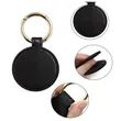 Round PU Leather Keychain with Metal Ring for Custom Logo | https://www.bestnamebadges.com