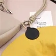 Round PU Leather Keychain with Metal Ring for Custom Logo | https://www.bestnamebadges.com