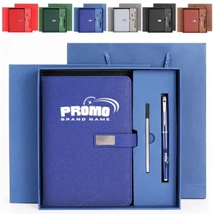 Business Gift Set with Notebook Pen Refill and Gift Bag | https://www.bestnamebadges.com