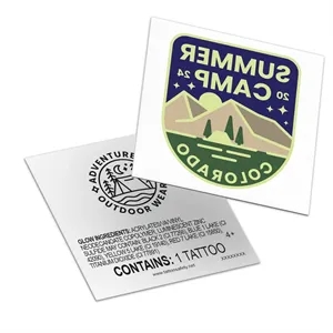 3" x 2.5" Custom Glow-In-The-Dark Temporary Tattoos