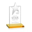Bryanston Chrome Star Award - Amber | https://www.bestnamebadges.com