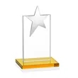 Bryanston Chrome Star Award - Amber | https://www.bestnamebadges.com