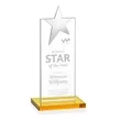 Bryanston Chrome Star Award - Amber | https://www.bestnamebadges.com