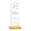 Bryanston Chrome Star Award - Amber | https://www.bestnamebadges.com