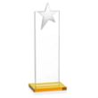 Bryanston Chrome Star Award - Amber | https://www.bestnamebadges.com