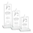 Bryanston Chrome Star Award - Clear | https://www.bestnamebadges.com