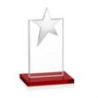 Bryanston Chrome Star Award - Red | https://www.bestnamebadges.com