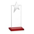 Bryanston Chrome Star Award - Red | https://www.bestnamebadges.com