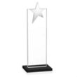 Bryanston Chrome Star Award - Black | https://www.bestnamebadges.com