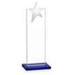 Bryanston Chrome Star Award - Blue | https://www.bestnamebadges.com
