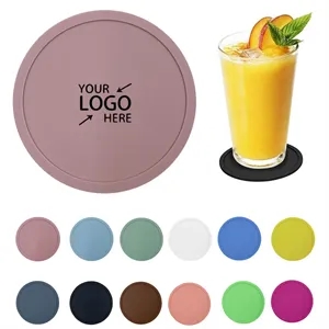 Custom Non-Slip Heat Resistant Round Silicone Coaster