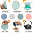 Custom Non-Slip Heat Resistant Round Silicone Coaster | https://www.bestnamebadges.com