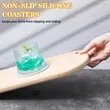 Custom Non-Slip Heat Resistant Round Silicone Coaster | https://www.bestnamebadges.com