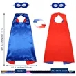 Double Layers Kid Superhero Cape with Eye Mask | https://www.bestnamebadges.com