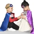 Double Layers Kid Superhero Cape with Eye Mask | https://www.bestnamebadges.com
