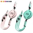 Retractable Multi USB 3-in-1 Charging Cable | https://www.bestnamebadges.com
