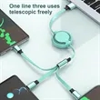 Retractable Multi USB 3-in-1 Charging Cable | https://www.bestnamebadges.com