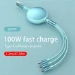 Multi 3-in-1 Retractable 100W Fast Charging Cable | https://www.bestnamebadges.com