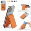 Magnetic Leather Card Wallet with Stand for Phone Back | https://www.bestnamebadges.com