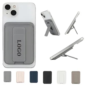 2 In 1 Slim Magnetic Leather Card Holder & Phone Stand