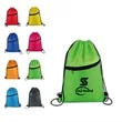Lightweight Drawstring Backpack with Zipper Pocket | https://www.bestnamebadges.com