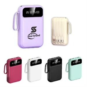 Mini Portable Power Bank with Cable Compact Lightweight