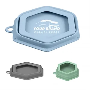 Silicone Foldable Pet Food Travel Hangable Bowl