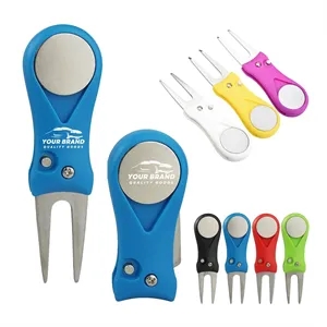 Foldable Golf Divot Repair Tools Ball Marker Splitter
