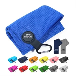 Microfiber Golf Cleaning Towels with Carabiner Clip