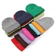 Custom Multi-Colored Unisex Acrylic Knitted Beanie Hat | https://www.bestnamebadges.com