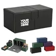 Children's Card Storage Box Leather Organizer | https://www.bestnamebadges.com