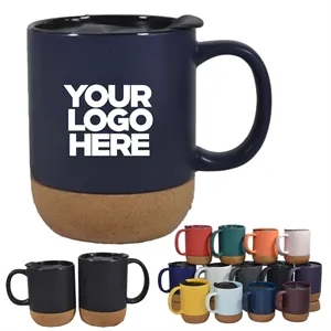 12 OZ Cork-Bottomed Ceramic Cups For Halloween Christmas