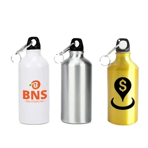 16 Oz. Aluminum Water Bottle With Carabiner