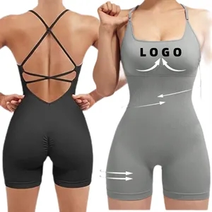 Rompers Sexy Shorts Bodysuits Workout Sets