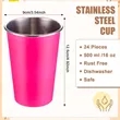 16 oz Pint Cups Stackable Tumblers Metal Drinking Glasses | https://www.bestnamebadges.com
