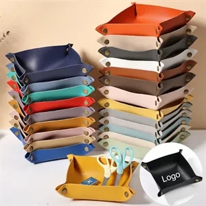 PU Leather Storage Tray
