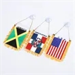 Satin Flag Banner With Fringy | https://www.bestnamebadges.com