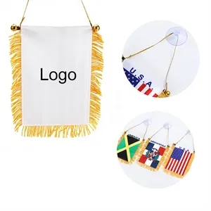 Satin Flag Banner With Fringy