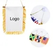 Satin Flag Banner With Fringy | https://www.bestnamebadges.com