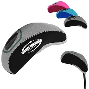 Transparent Plastic Window Neoprene Golf Club Head Cover